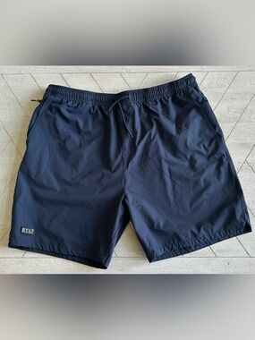 BYLT Premium Basics Mens 3XL Navy Athletic Performance Stretch Activewear Shorts